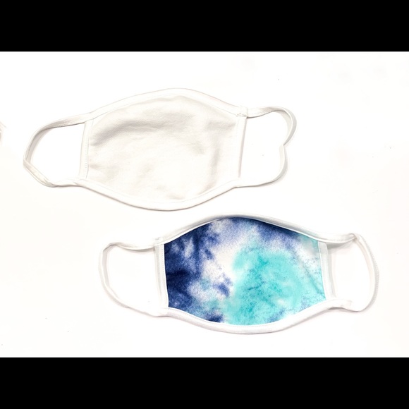 Tie-Dye Face Mask Pink Blue Tie Die Face Mask - Picture 5 of 5